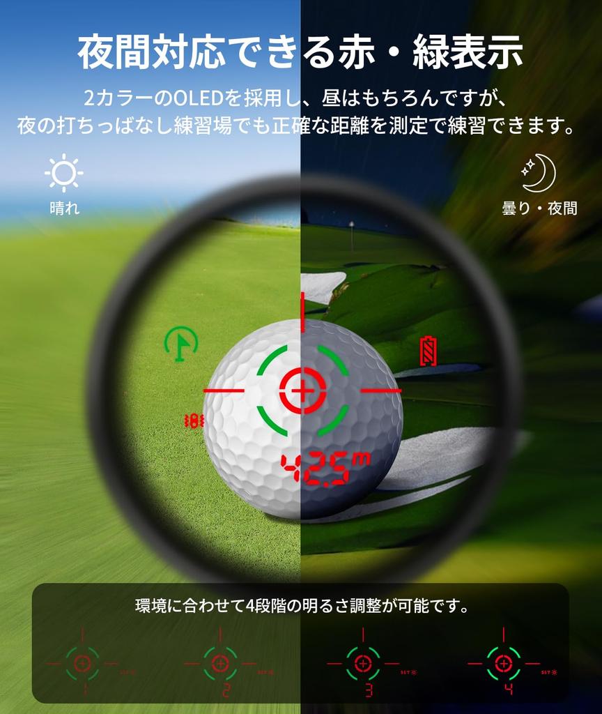 Лазерный дальномер для гольфа OUTZOOP B1000 с черным дисплеем, компактный, сверхлегкий, 128 г, самое быстрое измерение 0,04 с, 1000 м, совместимый