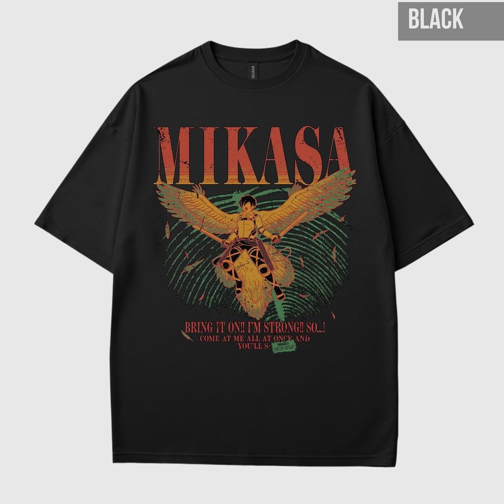 Винтажная футболка Mikasa Атака Титанов Аниме Унисекс Манга Графическая футболка Аниме Подарок