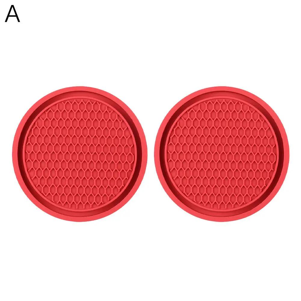 2PCS Car Universal Honeycomb Water Coaster Car Cup Car Embedded Coasters Mat Bottle Accessories Interior In Non-Slip Orname V3Z0
