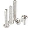 Yigu Carbon Steel Phillips Round Head Machine Screws, Nickel Plated PM Pan Head, M1M3M4 Electronic Small.