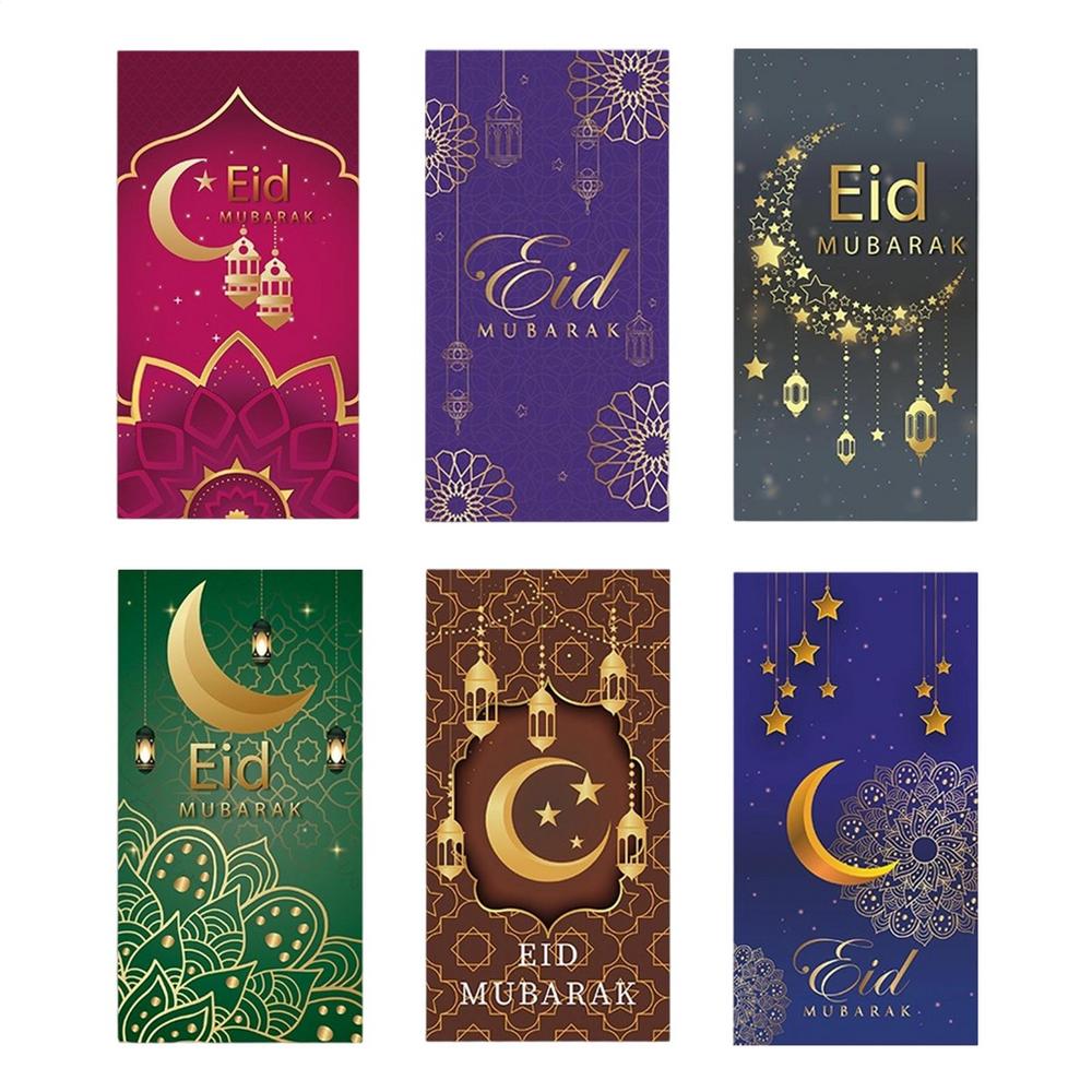 6 штук карман для карточек, конверты для наличных для украшения фестивальных мероприятий, бумажный карман с дизайном на удачу, принадлежности для празднования вечеринки