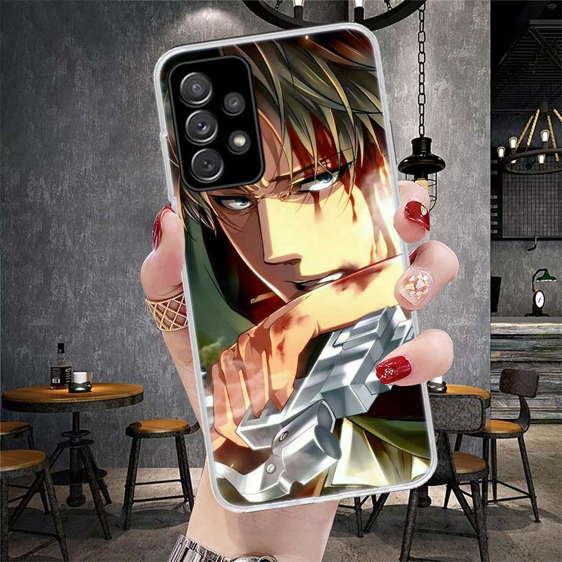 Чехол для телефона Titan Attack Levi для Samsung Galaxy A12 A22 A32 A52 A72 A02S A51 A50S A71 A70 A31 A20S Note 20 Ultra S10 A10S Galaxy