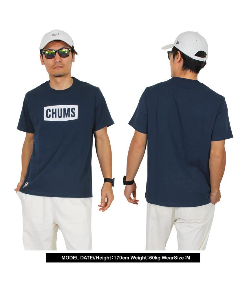 Футболка с коротким рукавом с логотипом USA Cotton Navy x [Chums] CH01-2277 (Л, N034 Белый)
