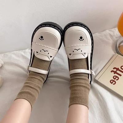 Форма JK, плоские туфли, мягкая девушка, универсальные, студенческая ниша, Мэри Джейн, одинарные туфли, милый котенок, японские маленькие кожаные туфли 2025