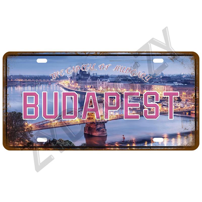 Жестяная табличка Город-государство Жестяная табличка Знаменитая городская табличка Достопримечательность Металлическая табличка Настенный декор Гараж Бар Паб Клуб Отель Кафе Кухня Дом