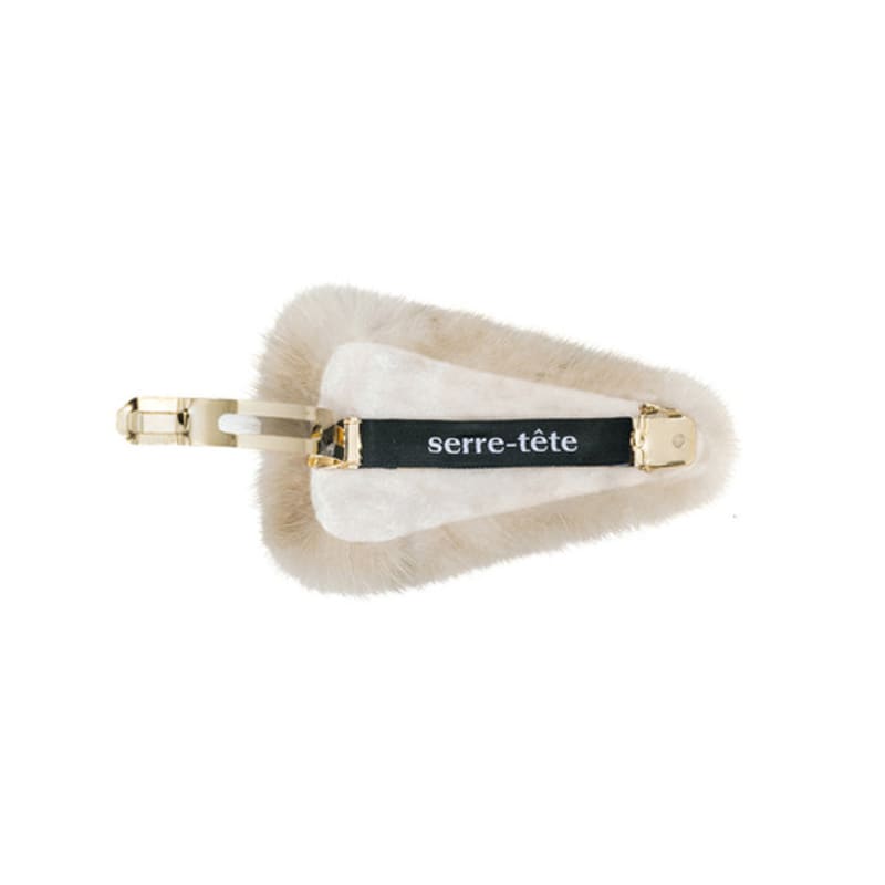 Brown Hat Iconic Mink Pin - Ivory