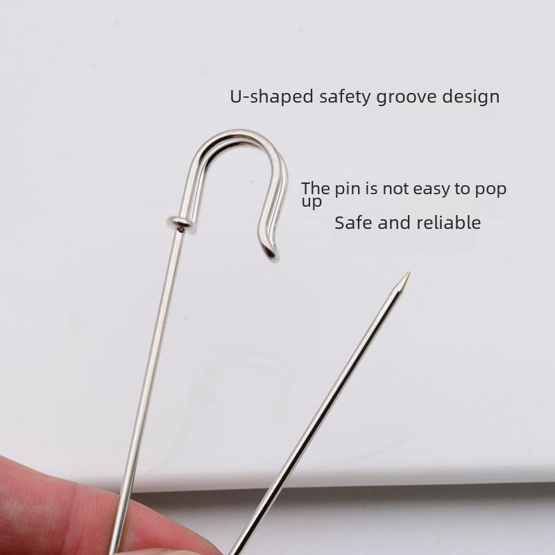 Bold Thick Metal Safety Pin for Clothes & Bags - Ideal for DIY Handmade Jewelry Accessories