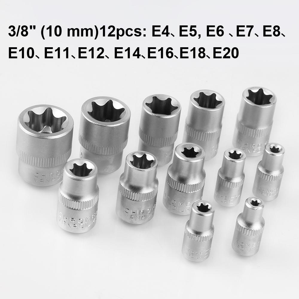 Хром-ванадиевая сталь 34 шт./комплект профессиональных ручных инструментов для ремонта автомобиля Torx Star Socket шестигранный ключ набор насадок для прессования