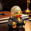 Creative Music Inspired Figurines Charming Duck Novelty Ornament, Musical Theme with Guitar Whimsical Statue for Office Decor, Decorative Collectible