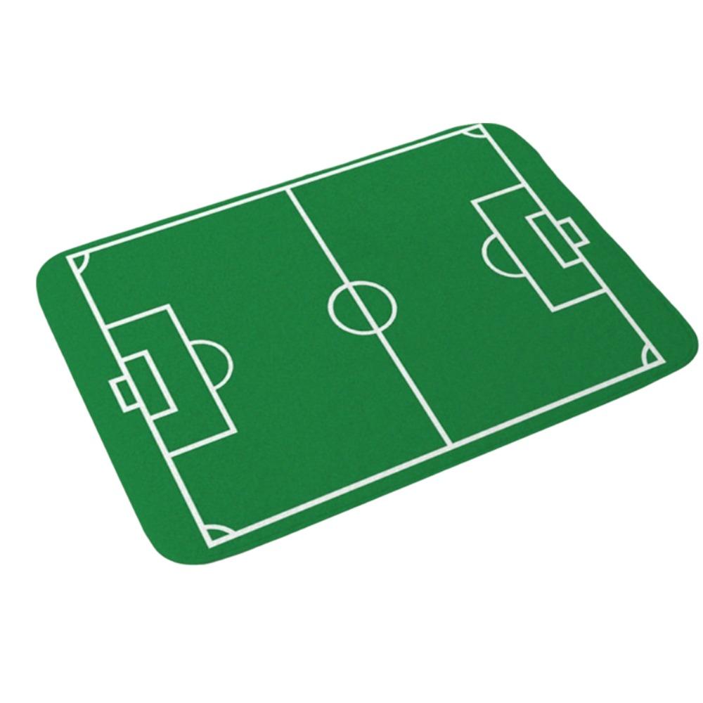 Green Football Court Pattern Doormat Non-slip Small Rug Home Decor Bath Mat Bathroom