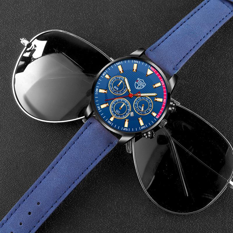 New Men's Watch Men's Calendar Watch Business Belt Watch Student Watch Quartz Watch Sports Men's Watch