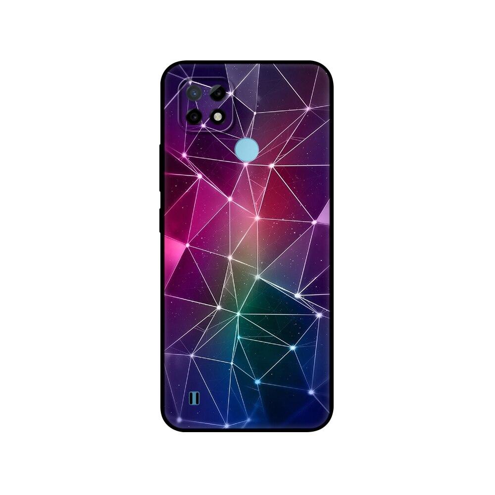 Силиконовый чехол для Realme C21 для OPPO RealmeC21 C 21, чехлы для телефонов 6,5 дюйма; Funda RMX3201 Bumper Capa Etui Мягкий черный чехол из ТПУ