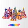 Игрушки, напечатанные на 3D-принтере Настольный аксессуар 3D-печатная вращающаяся пирамида Трехмерная пирамида Вращающееся измерение Аксессуар для комнаты
