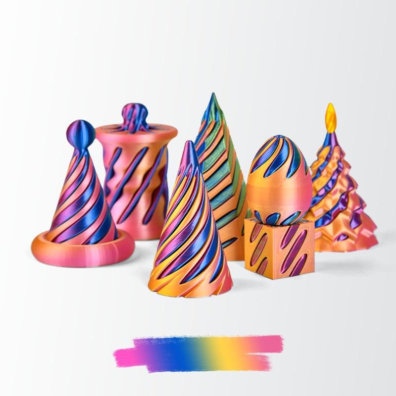 Игрушки, напечатанные на 3D-принтере Настольный аксессуар 3D-печатная вращающаяся пирамида Трехмерная пирамида Вращающееся измерение Аксессуар для комнаты