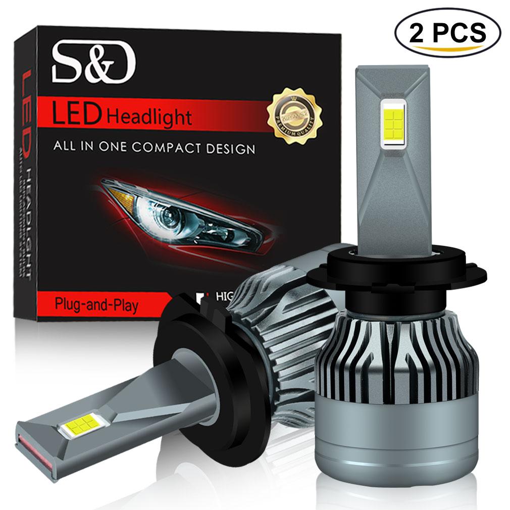 2 шт. автомобильные фары H4 LED H7 18000LM H1 H8 H11 светодиодные лампы Atuo для автомобильных фар HB3 HB4 9005 9006 9012 Hir2 Turbo светодиодные лампы 12 В