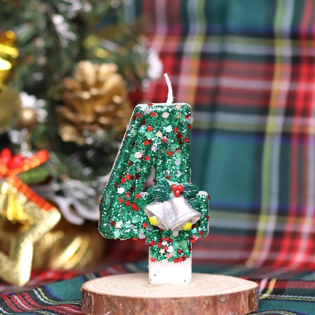 Рождественский номер День рождения Свеча Вечеринка Торт Украшение Подарок на день рождения Санта-Клаус