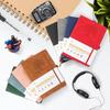 JUNART A5 ruled journal notebook women men 192 pages leather hardcover personal writing study office travel records gifts (red)