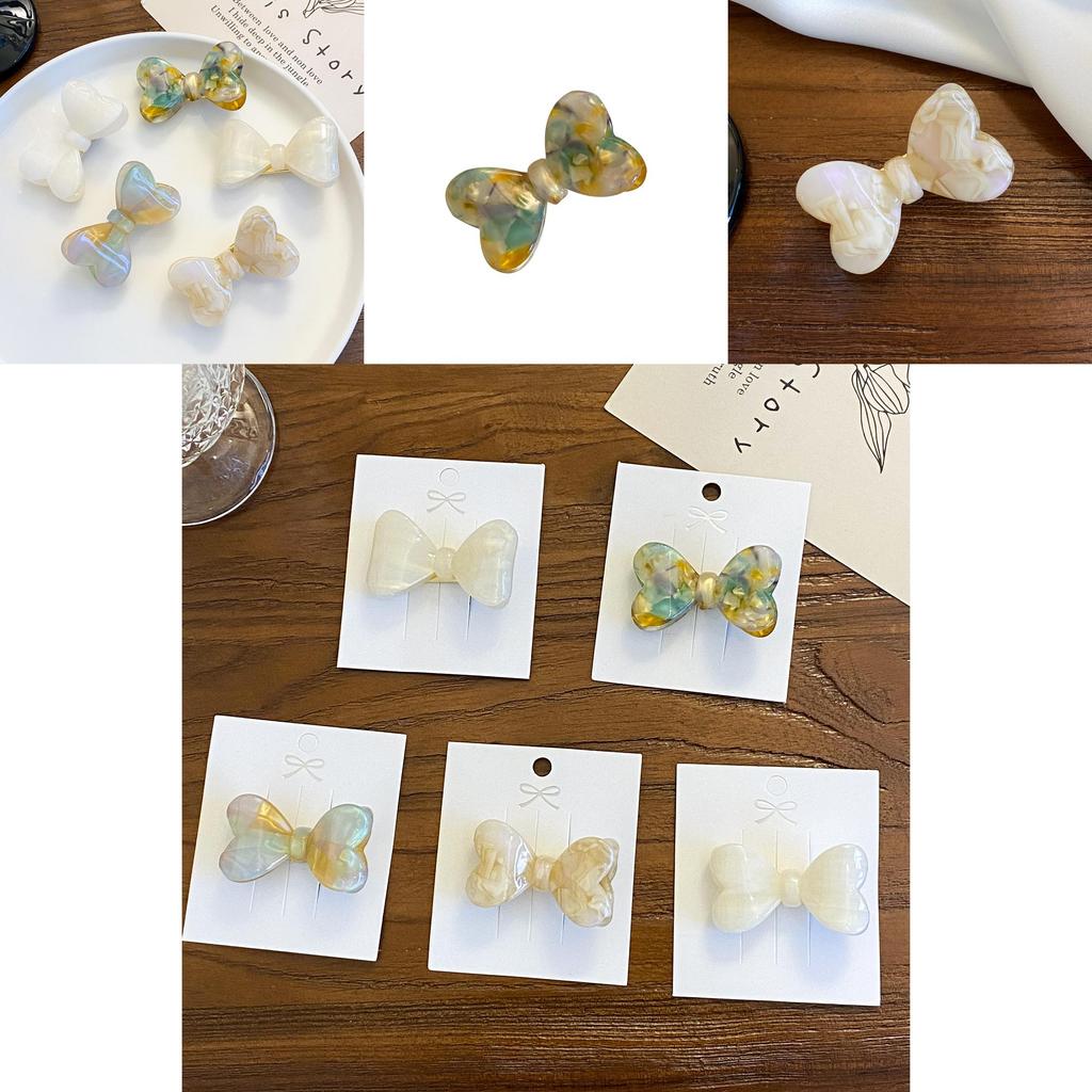 Очаровательная разноцветная заколка для волос с бантом в виде сердца для женщин Стильные и универсальные аксессуары