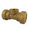 Brass PE T-fitting, 20x1/2"x20 Internal Thread