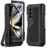 Luxury Armor Metal Case with Kickstand Layers for Samsung Galaxy Z Fold 4 5 Full Body Protective Shockproof Aluminium Cover