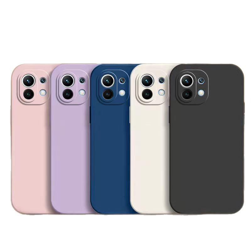 Xiaomi 11 Lite 5G NE Жидкий силикон Противоударный Однотонный Чехол для телефона