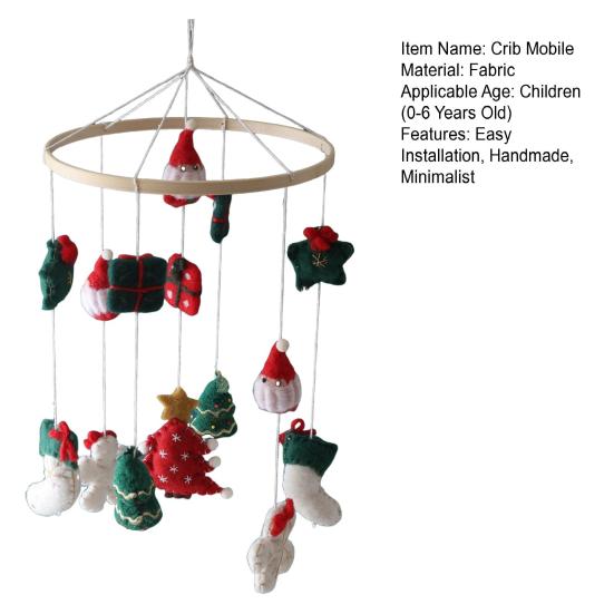 Рождественские ясли Мобиль Ручной работы Праздничный Декор для детской с Оленем Деревом Мягкий