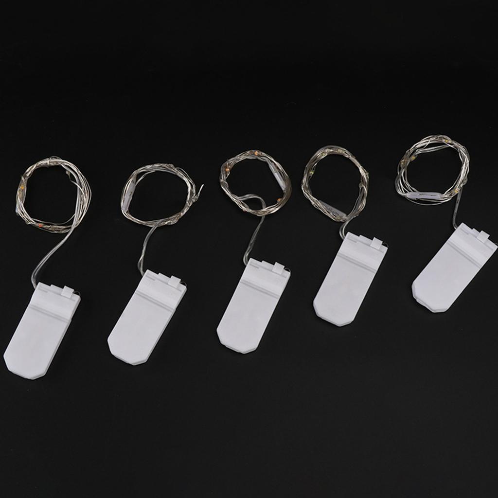 Светодиодные гирлянды, серебристая гирлянда из медной проволоки с батарейным блоком для подарочной коробки, свадебный центральный элемент