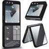 Чехол для Z Flip 6 для Samsung Galaxy Z Flip6 5G, Тонкий Ультратонкий Кристально Прозрачный Акриловый ПК Задняя Крышка, Шарнир, Прозрачный, Мягкий Силиконовый Бампер Полностью Закрывающий Корпус