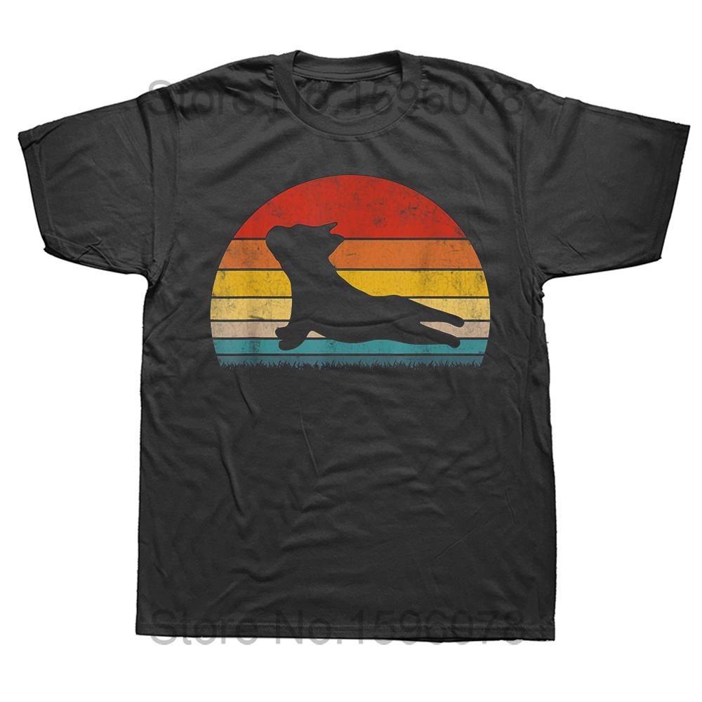 Крестный отец Папа Французский бульдог Французский папа Футболки Графический хлопок Уличная одежда Короткий рукав Подарки на день рождения Летняя футболка