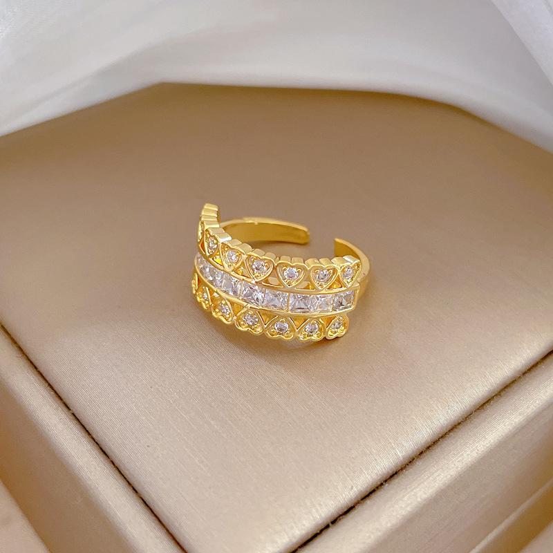 Стильные праздничные кольца золотого цвета для женщин, новинка 2023 года, регулируемое кольцо, ювелирные аксессуары для свадебной вечеринки