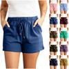 Женские однотонные повседневные свободные шорты из трех частей с карманами