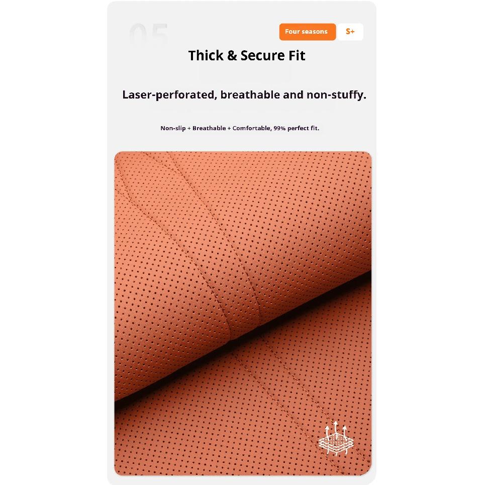 For Toyota RAV4 Land Cruiser Prado 15 New Car Seat Rest Cushion Nappa leather Seat Extender Leg Cushion Memory Foam Seat Padding