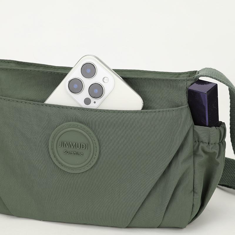 Плиссированная женская сумка с несколькими отделениями, нейлоновая водонепроницаемая легкая сумка через плечо