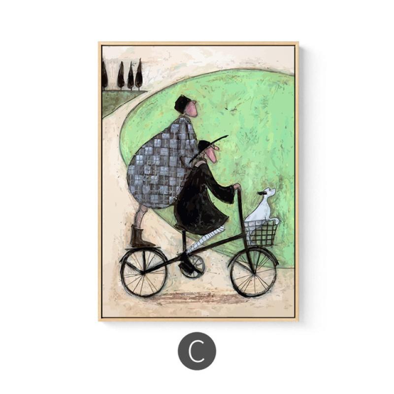 Maeham Nordic Family Happy Рисунок Холст Картина Плакаты Возврат Настенный художественный постер для Morden Гостиная Домашний декор