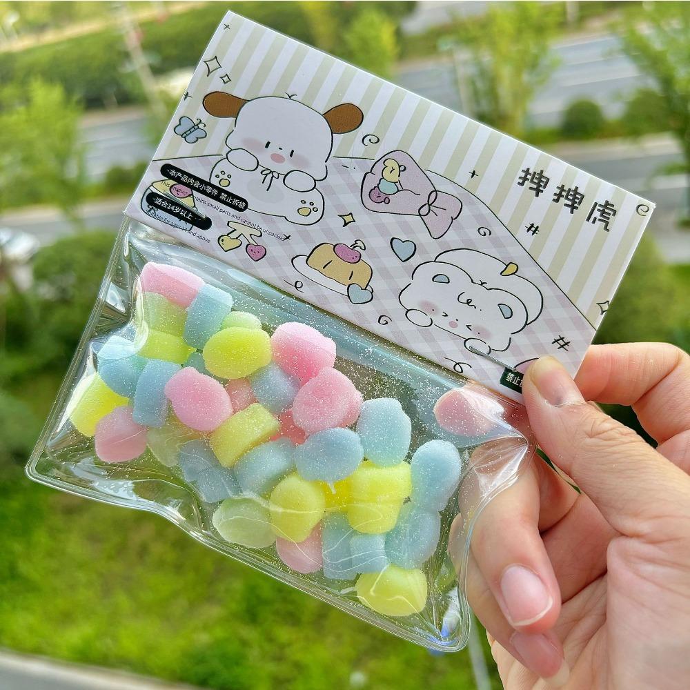 50 шт. Мини Кошачья Лапка Тайяки Сквиши Игрушка - Снятие Стресса Непоседа Сенсорные Игрушки Для Детей Взрослых, Сжимаемые Сквиши Против Тревоги Подарок