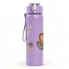 1PC Heart And Butterfly Vintage Print 750ml Color Plastic Sports Water Bottle Leakproof Flip Straw Lid Suitable for Sports Office Home Use