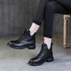 Plus-size Boots Women's Soft-soled Ankle Boots Flat Single Boots Rubber-soled Retro Low-top Shoes