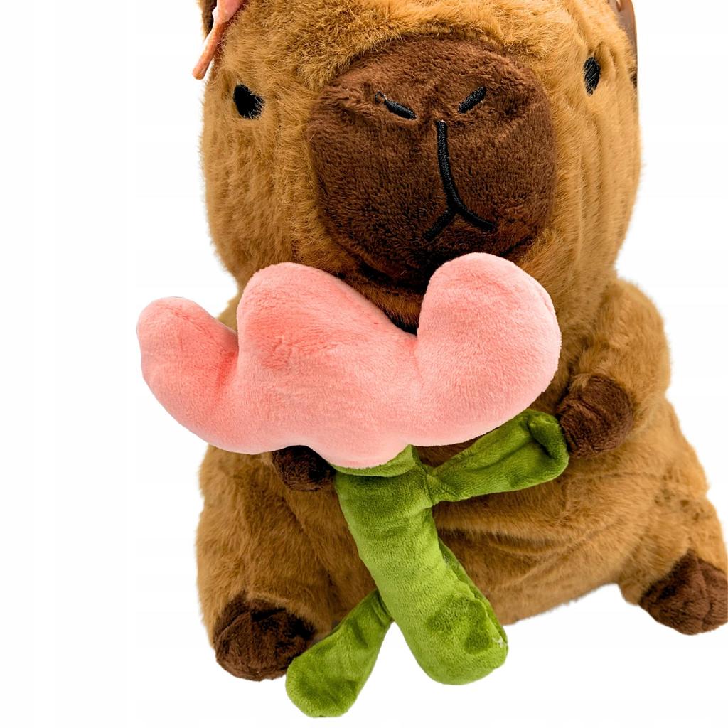 Plush Toy Capybara Flower Tulip Plush Toy 30 Cm