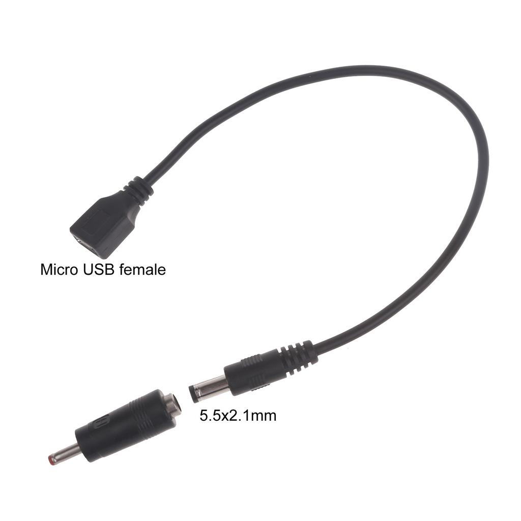 Кабель-адаптер Micro USB (мама) на DC 5.5x2.1 мм (папа) для питания на DC 4.0x1.7 3.5x1.35 3.5x1.35 Power Connector 5V