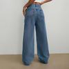 Женские модные прямые джинсы с широкими штанинами и бантом