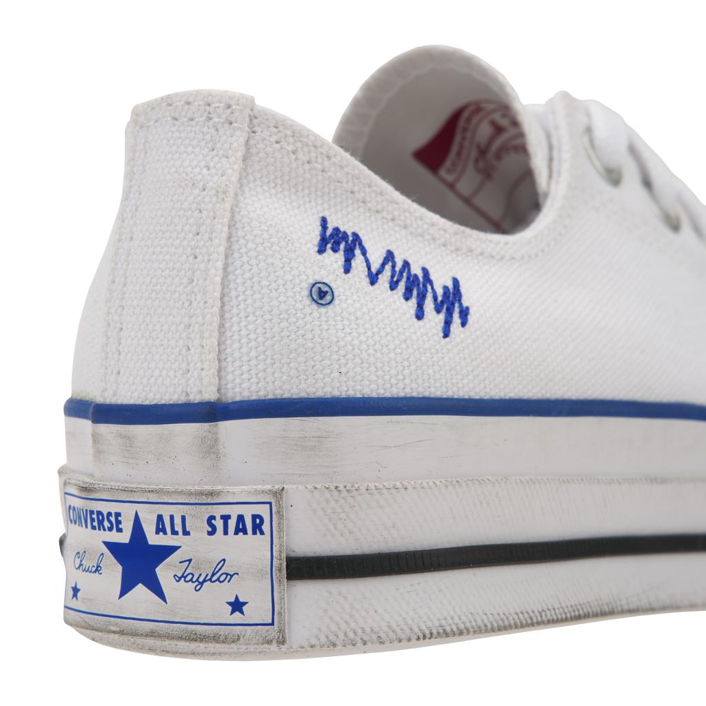 Кроссовки Ader Error x Converse Chuck 70 Low Tofu Oyster Унисекс Кремовый Устрично-Белый Синий A14289C
