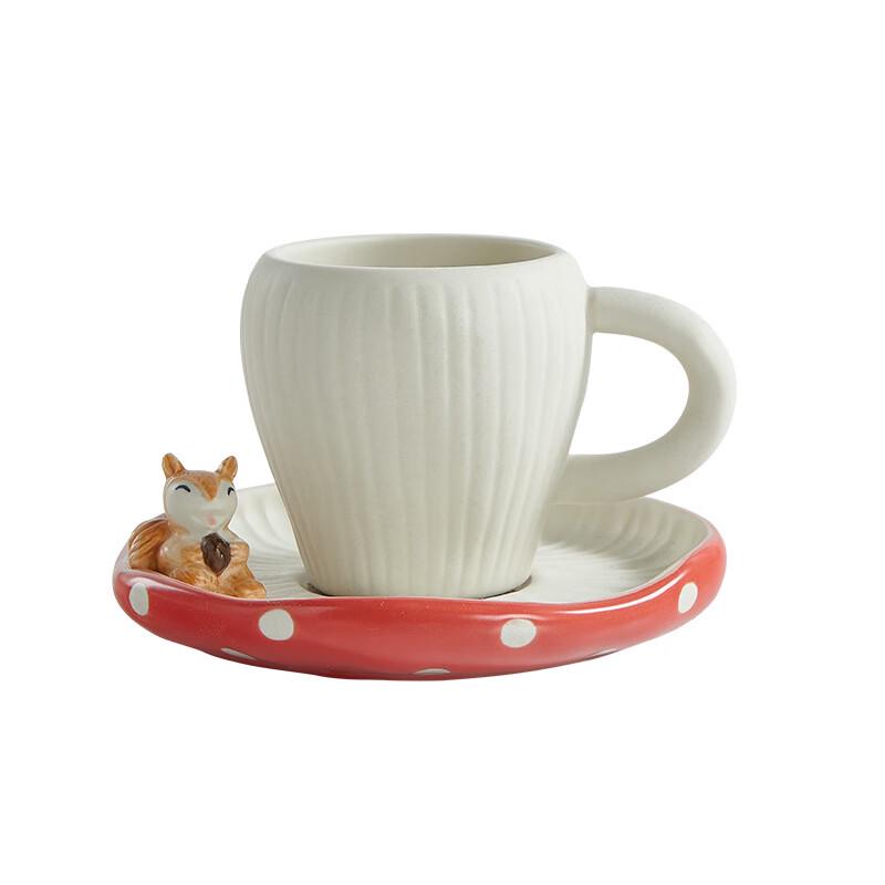 Набор керамических кофейных чашек De'ou Starlight с тиснением в виде белки