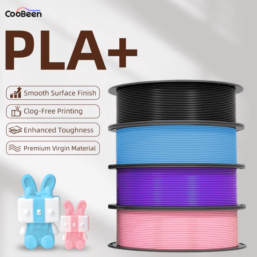 CooBeen PLA+ Высокопрочный Филамент для 3D-принтера 1,75 мм Катушка 1 кг Экологичный Биоразлагаемый PLA Пульс Филамент Прямо с Фабрики