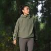 Li Ning CF Su Wan Long Jia Protection Series Outdoor однотонная свободная ветровка на молнии с капюшоном унисекс верхняя одежда чайно-зеленого цвета AEMV005-6