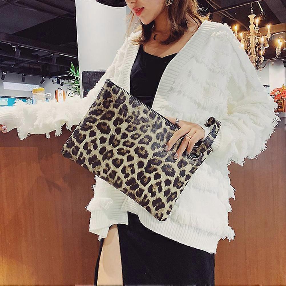 Leopard Handbag Fashion Hot Handbag Leopard Hot Envelope Bag Yellow Leopoard Grain