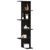 Black Minimalist Corner Bookshelf for Display and Storage for the Corners of Bedrooms, Living Rooms and Beyond