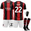 2024 AC Milan Home Soccer Jersey Set Leo Club KAKA Fan Version Short Sleeve Football Kit