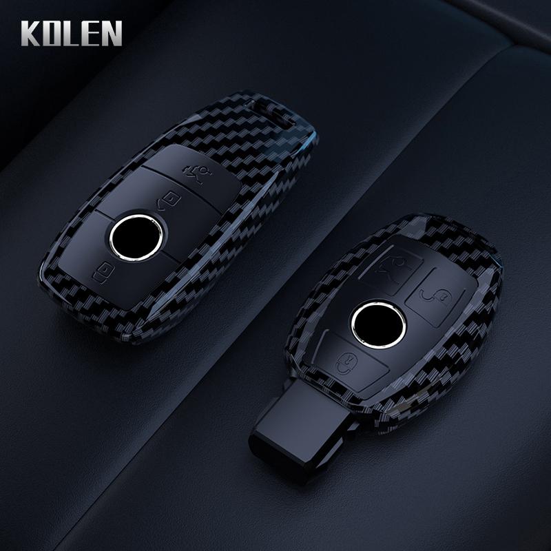 Чехол для автомобильного ключа из углеродного волокна ABS для Mercedes Benz ABCES Class W204 W205 W212 W213 W176 GLC CLA AMG W177 X167 W463