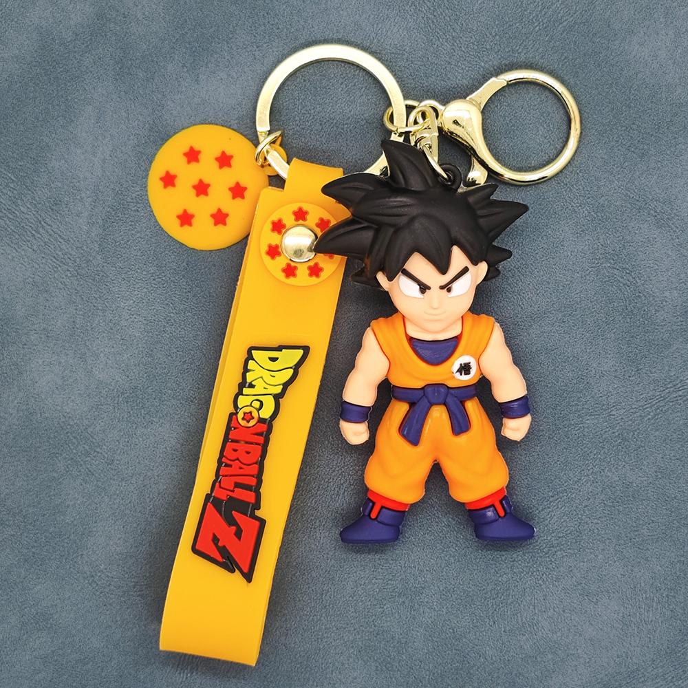 Аниме Dragon Ball Z Супер Сайян Гоку Фигурка Брелок Милый Мультяшный Персонаж Брелок Подвеска на Сумку Аксессуары для Фанатов