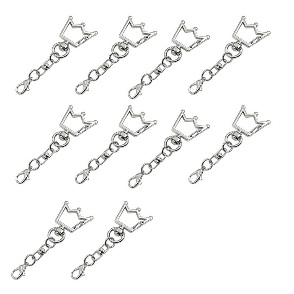 10Pcs Multi Styles Spring Snap Keychain 360 Rotate Star Shaped Clasp  DIY Jewelry Making
